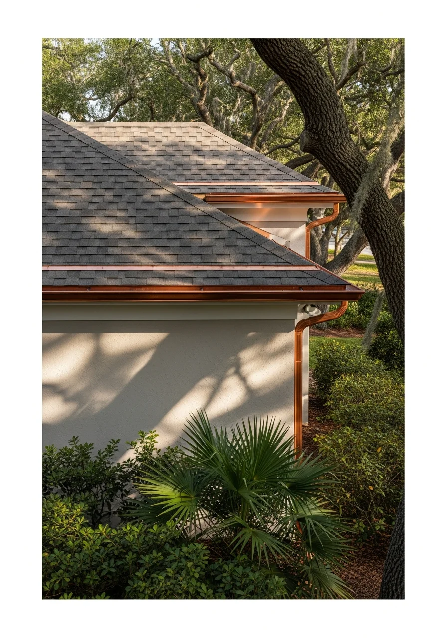 Detailed view of quality exterior work and landscape maintenance typical of St. Johns County residential areas.